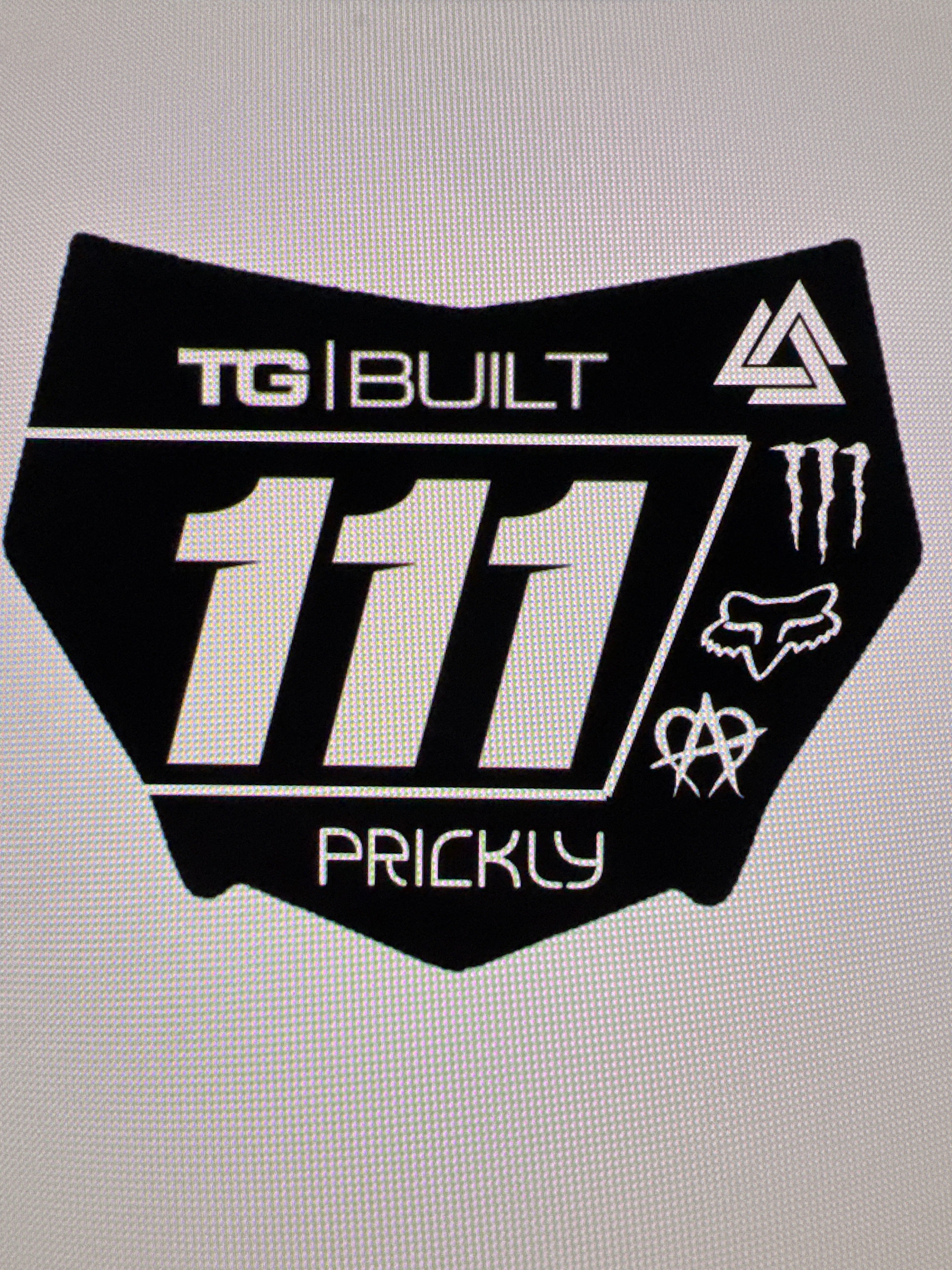 Motocutz front plate decal scroll down to see the customization text box